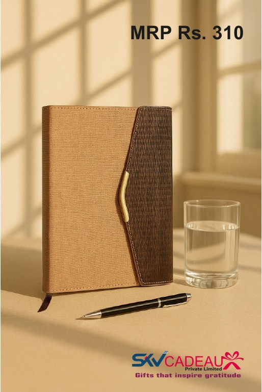 A5 Notebook with Flap Closure and Pen Holder